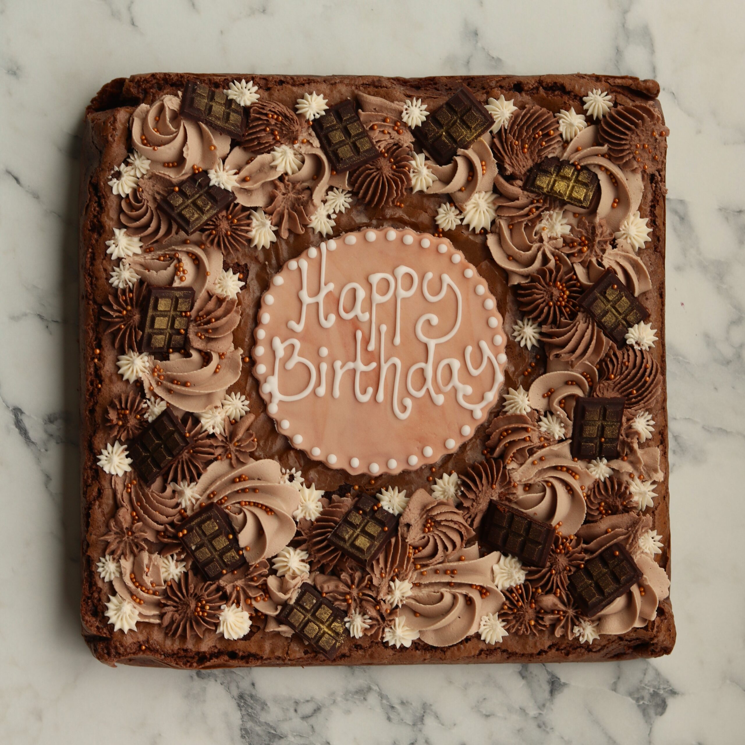 birthday brownie slab
