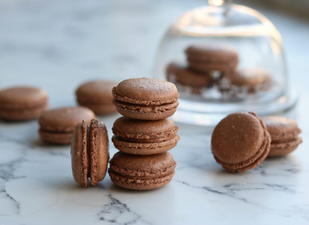 chocolate macarons